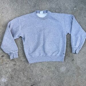 TNA Cozy Fleece perfect crewneck sweatshirt heather chrome gray s small Aritzia